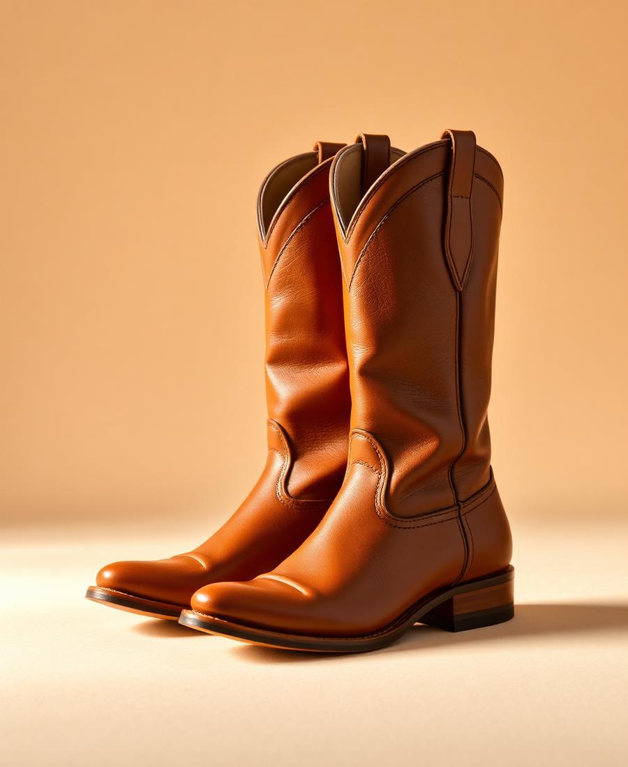 Bota Country Camel - Couro Legítimo Artesanal